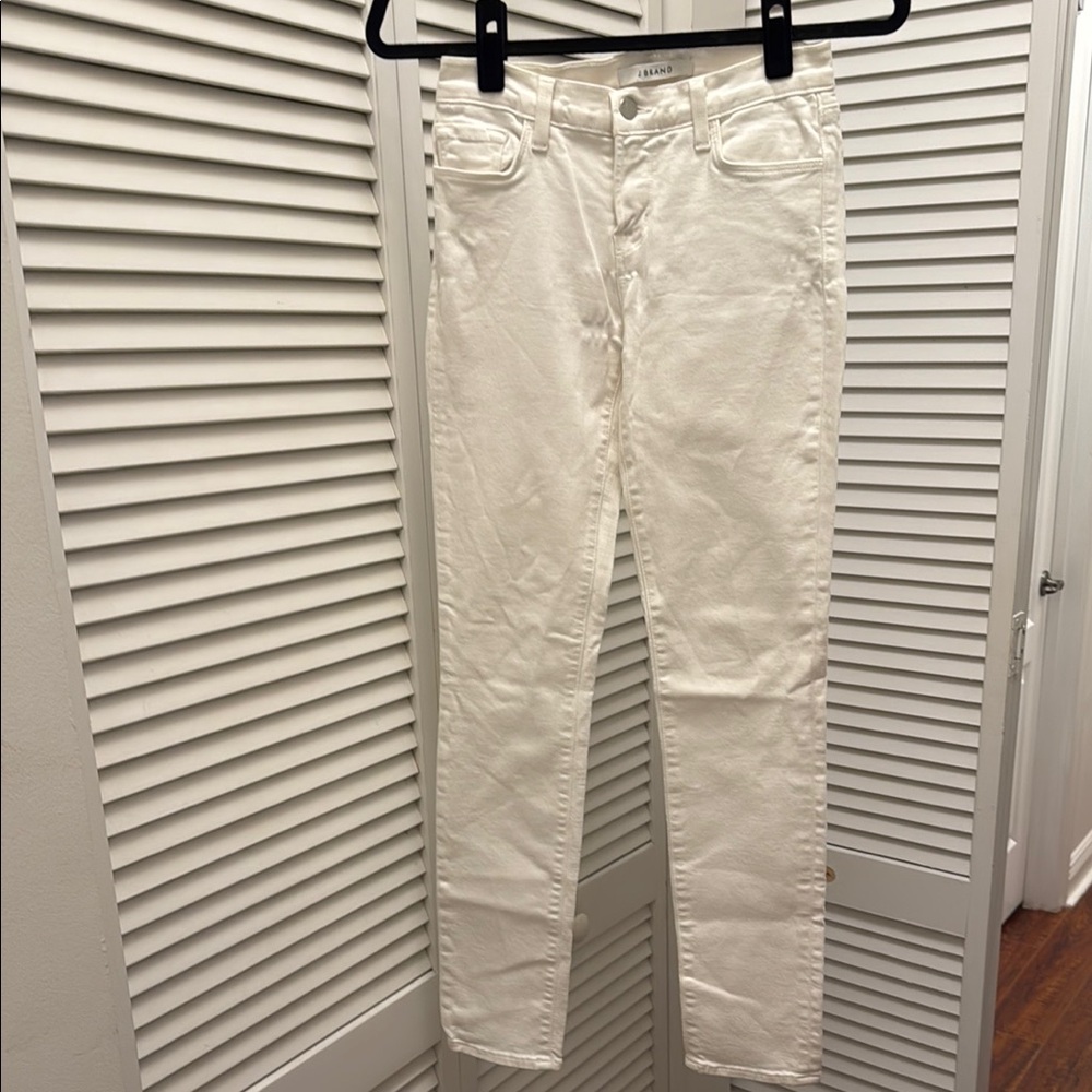J Brand White Skinny Jeans Full-Length Denim
